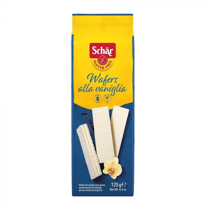 Napolitane cu crema de vanilie Wafers Vaniglie Schar, fara gluten, 125g