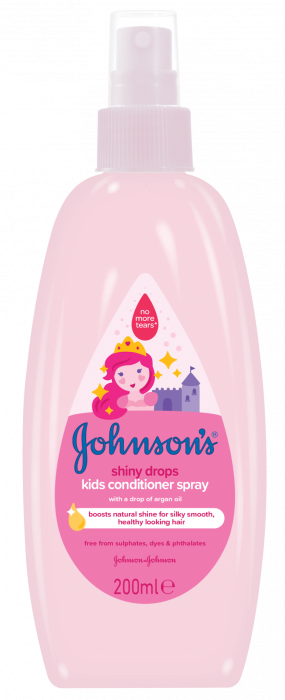 Balsam spray Johnson's Baby, pentru par stralucitor, 200 ml