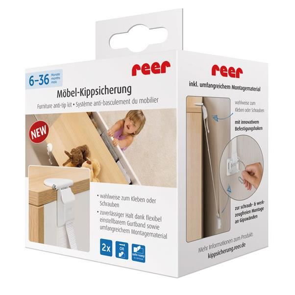 Set fixare anti-inclinare mobilier Reer