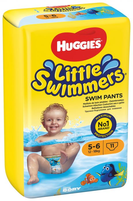 Scutece-chilotel pentru apa Huggies Little Swimmers 5-6, 12-18 kg, 11 buc