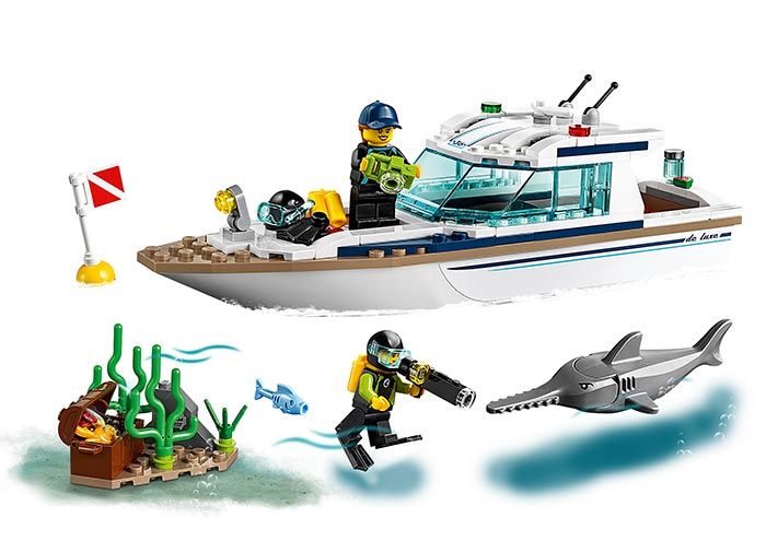 LEGO City Iaht pentru scufundari 60221, 5 ani+