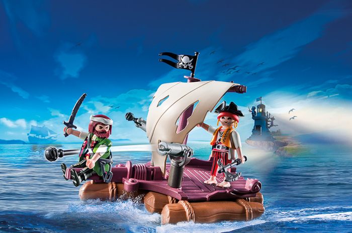 Pluta cu pirati, Playmobil, 4 ani+