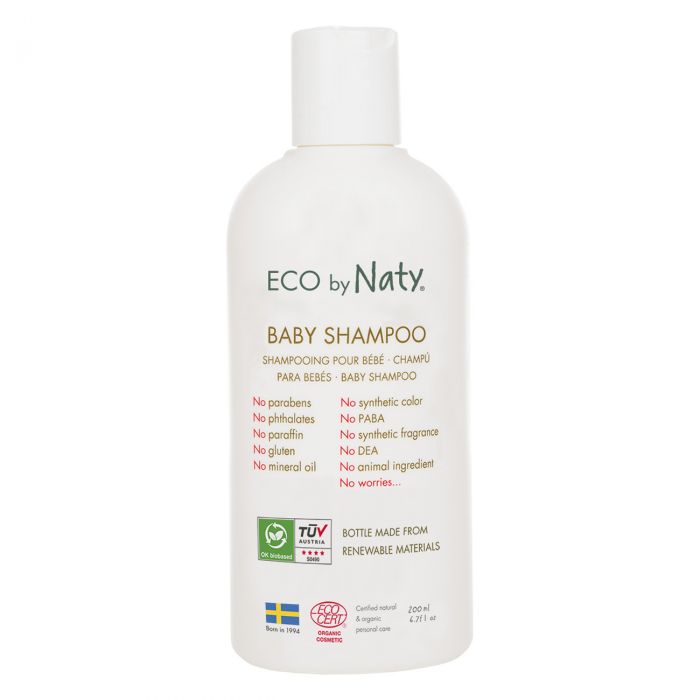 Sampon bebe ECO by Naty, cu aloe vera organica, 200 ml