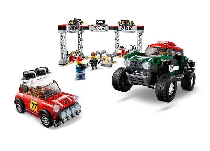 LEGO Speed Champions 1967 Mini Cooper S Rally si automobil sport 2018 MINI John Cooper Works 75894, 8 ani+