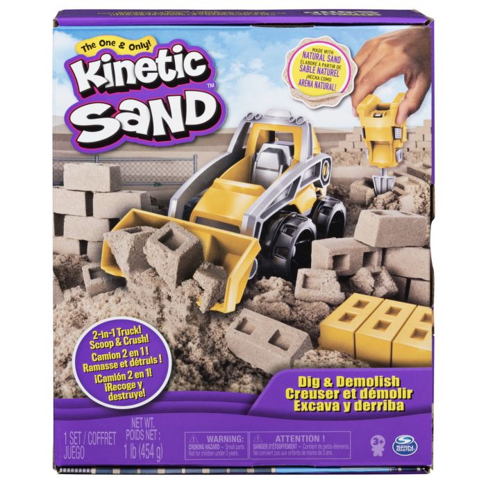 Set 2 in 1 pentru constructii Kinetic Sand, 36 luni+