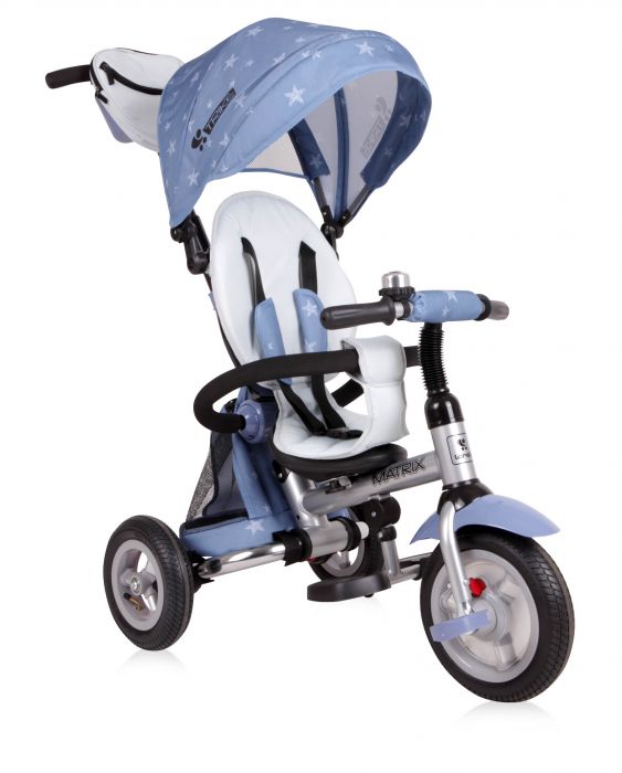 Tricicleta Matrix Air Wheels Lorelli Grey Stars, 12 luni+, Bleu