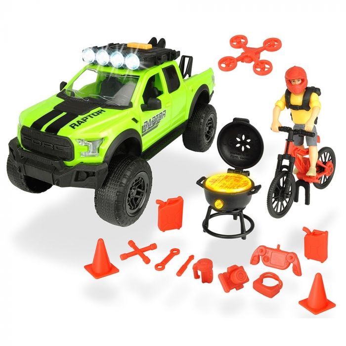 Masina Playlife Bike Trail Dickie Toys, cu figurina si accesorii, 3 ani+