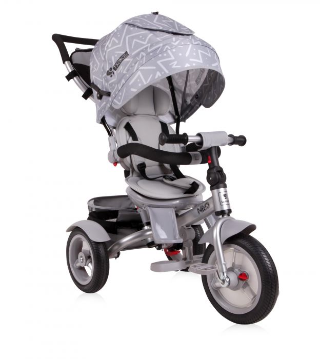 Tricicleta Neo Air Wheels Lorelli Light Dark Grey, 12 luni+, Gri