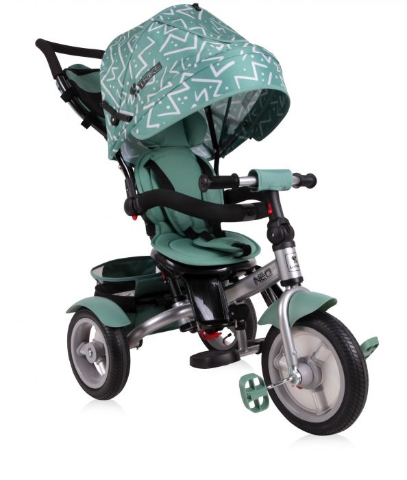 Tricicleta Neo Air Wheels Lorelli Green Lines, 12 luni+, Verde