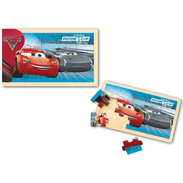 Puzzle Cars 3 15 piese Cars lemn BI1576170