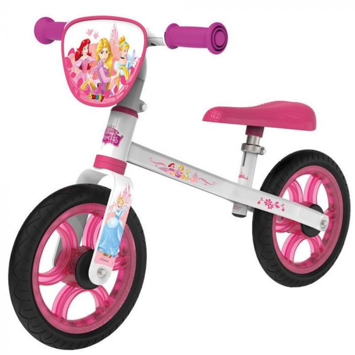 Bicicleta fara pedale First Bike Disney Princess Smoby, 24 luni+, Roz