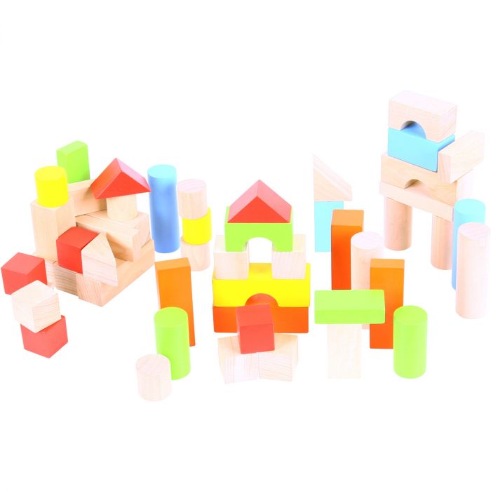 Cuburi colorate pentru construit BigJigs, 12 luni+