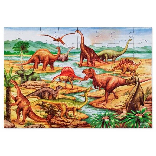 Puzzle de podea Dinozauri Melissa & Doug, 3 ani+