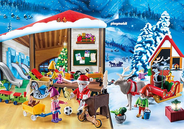 Calendar Advent Atelierul lui Mos Craciun Playmobil, 4 ani+