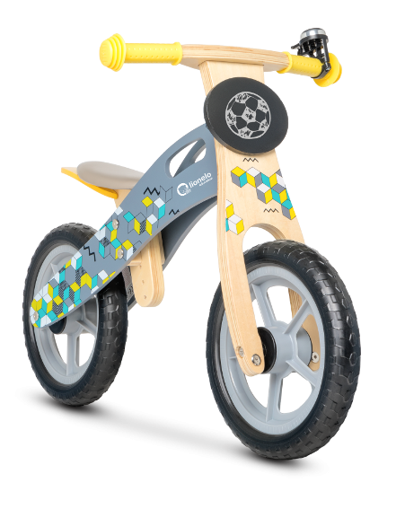Bicicleta fara pedale Casper Grey Lionelo, 3 ani+, Gri