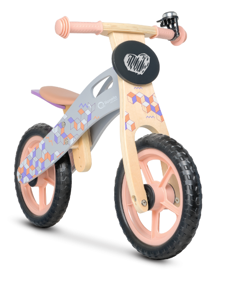 Bicicleta fara pedale Casper Pink Lionelo, 3 ani+, Roz