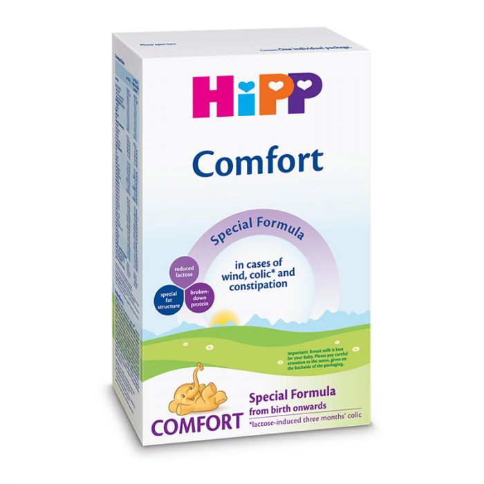 Lapte praf Hipp Comfort, 300 g, pentru balonare, colici si constipatie, 0 luni+