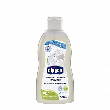 Detergent Chicco, pentru biberoane si vesela, 300 ml, 0 luni+ 