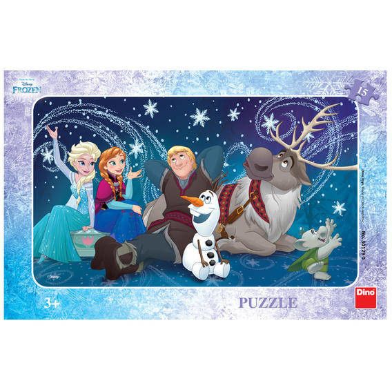 Puzzle Frozen Snowflakes, 15 piese, Dino Toys, 3 ani+