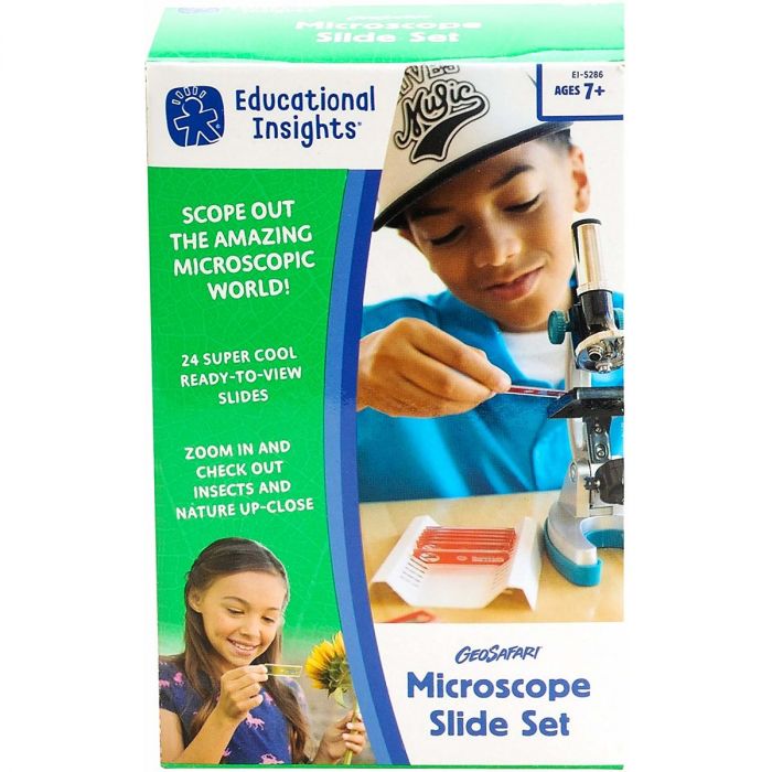 Set diapozitive pentru microscop Educational Insights, 7 ani +