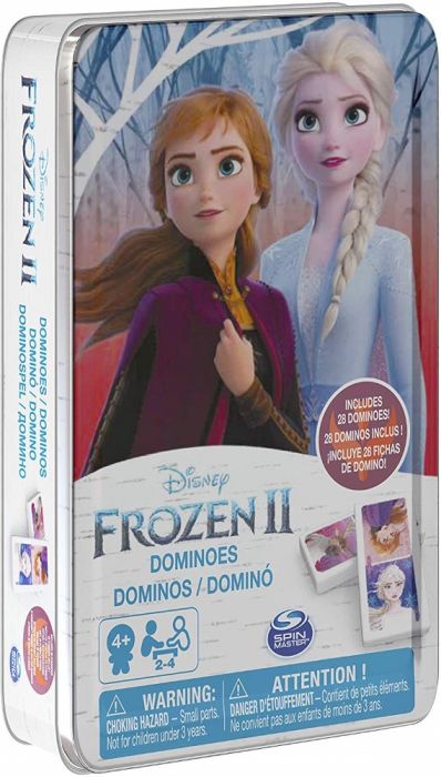 Domino Frozen II Spin Master, in cutie de metal, 3 ani+