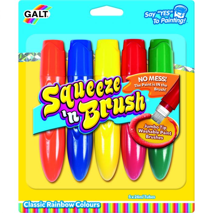 Squeeze'n Brush Galt, 5 culori, 36 luni+