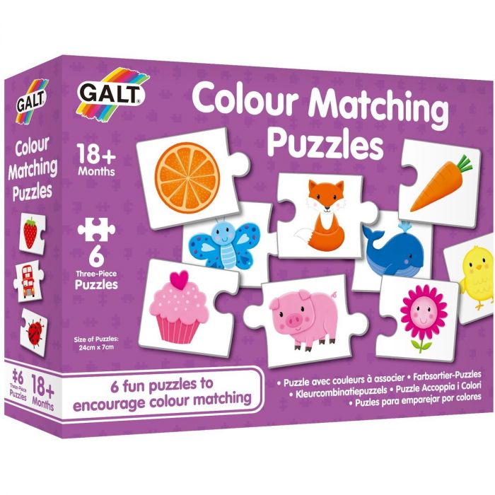 Set de 6 puzzle-uri - Lumea culorilor Galt, 18 luni+