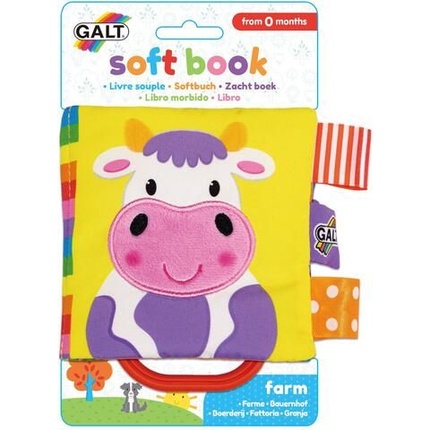 Carticica moale Farm Soft Book Galt, 0 luni+