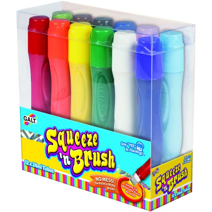 Squeeze'n Brush Galt, 12 culori, 36 luni+