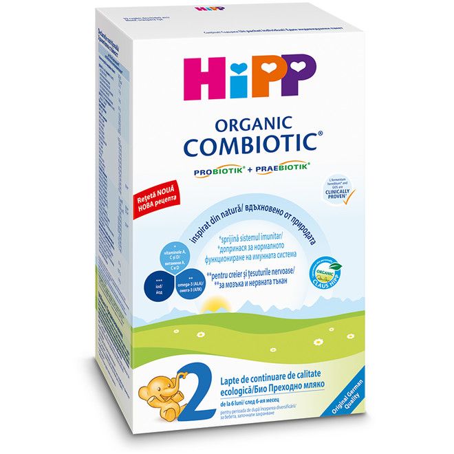 Lapte praf Hipp 2 Combiotic, 300 g, 6 luni+ 