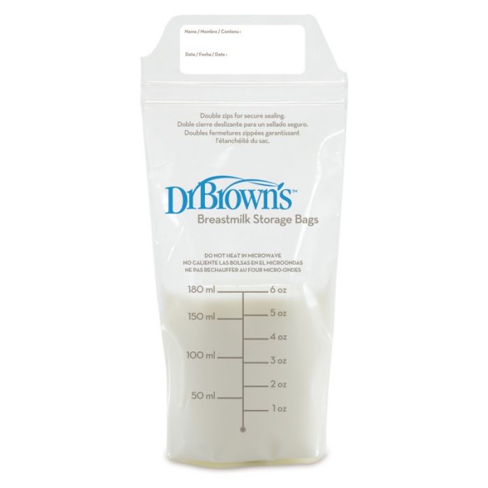 Pungi stocarea laptelui matern Dr. Brown's, 180 ml, 25 buc