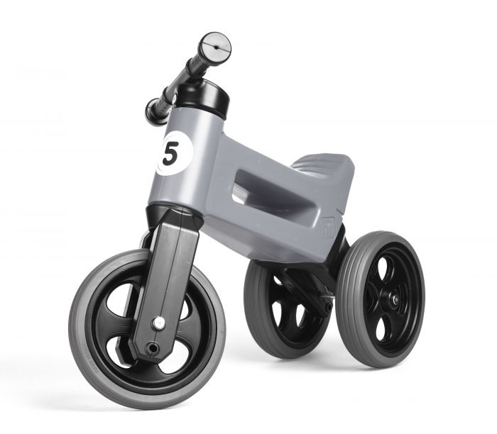 Bicicleta fara pedale 2 in 1 Rider Sport Funny Wheels Grey, 12 luni+