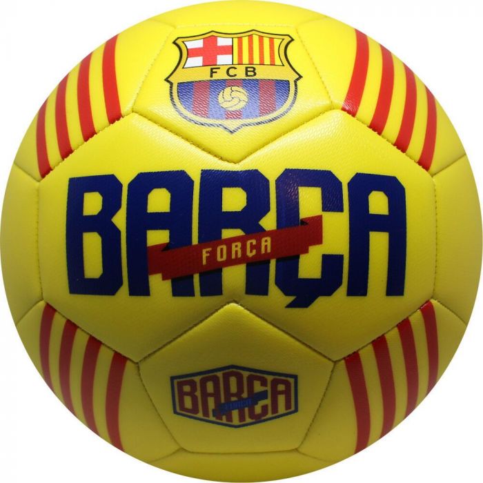 Minge de fotbal FC Barcelona CATALUNYA Yellow, marimea 5