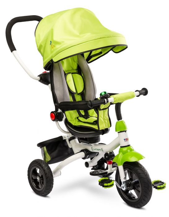 Tricicleta pliabila Wroom Toyz Green, cu scaun reversibil, 18 luni+