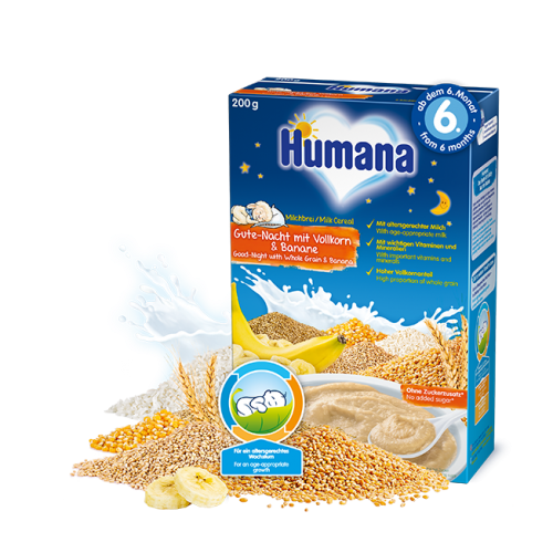 Cereale Humana Noapte Buna, 200g, cu lapte, 6 luni+