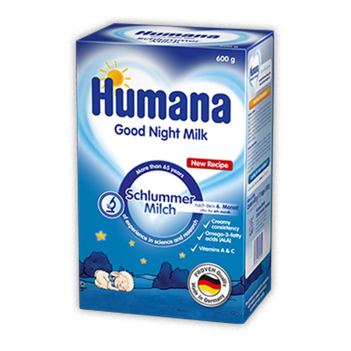 Lapte praf Humana GOS de noapte , 600 g, 6 luni+