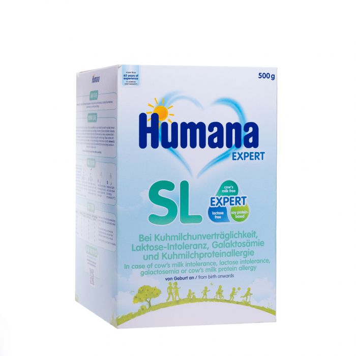 Lapte praf fara lactoza Humana SL Expert, 500 g, 0 luni+