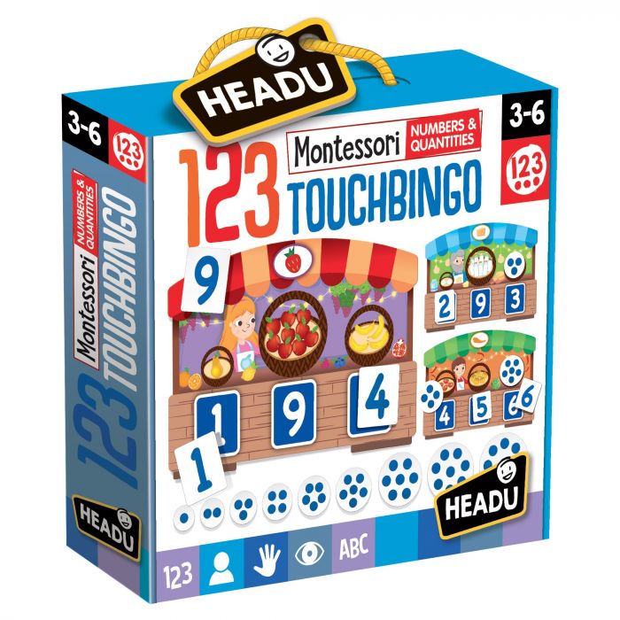 Montessori Joc 123 Bingo Headu, 3 ani+