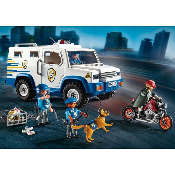 Masina de politie blindata, Playmobil, 4 ani+