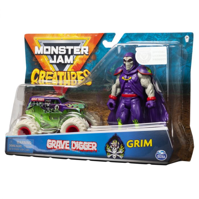 Figurina Monster Jam Groparul si Grim Spin Master, 3 ani+