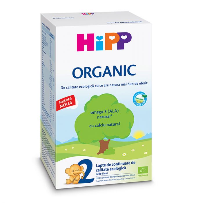 Lapte praf Hipp 2 Organic, 300 g, 6 luni+