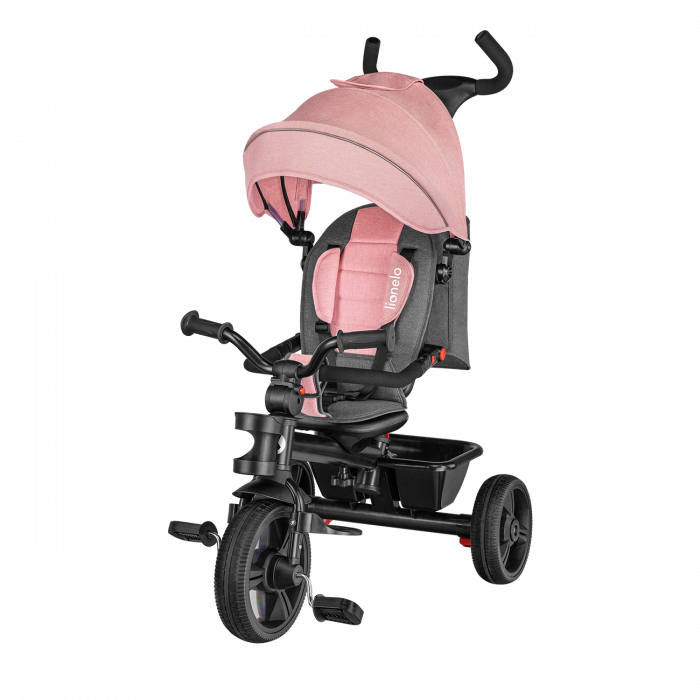Tricicleta multifunctionala pliabila Haari Bubblegum Lionelo, cu sezut reversibil, Roz