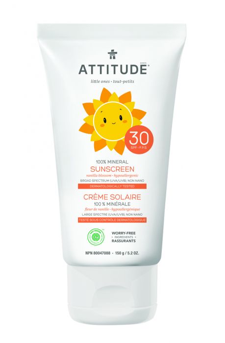 Lotiune protectie solara SPF 30 Attitude, aroma vanilie, 150 gr