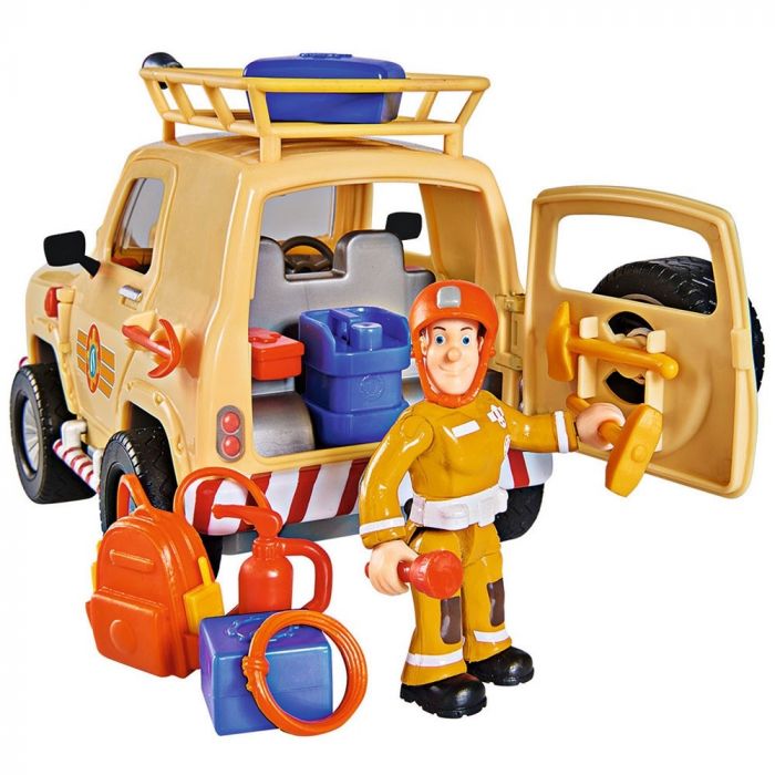 Masina Fireman Sam Tom's 4x4 Simba, cu 1 figurina si accesorii, 3 ani+