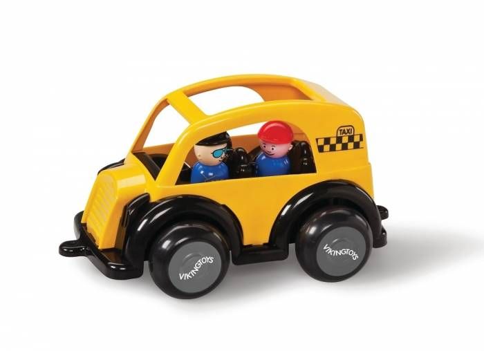Masina Taxi Jumbo VikingToys, cu 2 figurine, 12 luni+