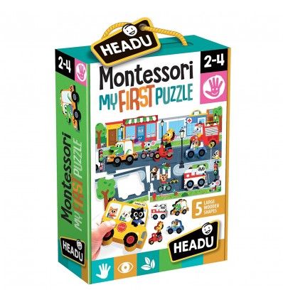Montessori primul meu Puzzle - Oras Headu, 2 ani+