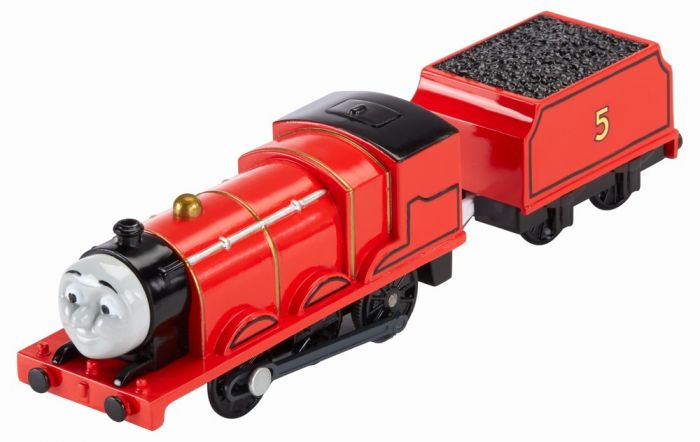 Locomotiva James Thomas Trackmaster Mattel, cu vagon, 36 luni+