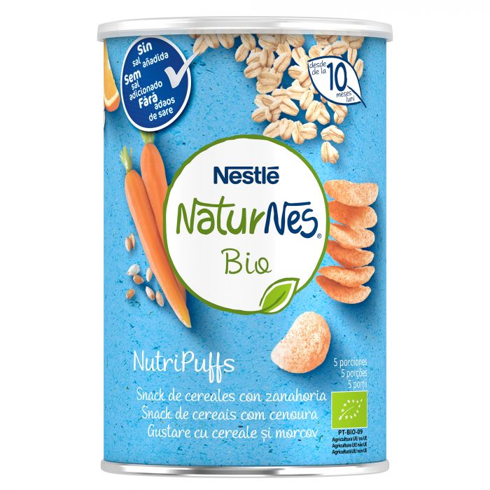 NaturNes BIO NutriPuffs cu morcov 35g