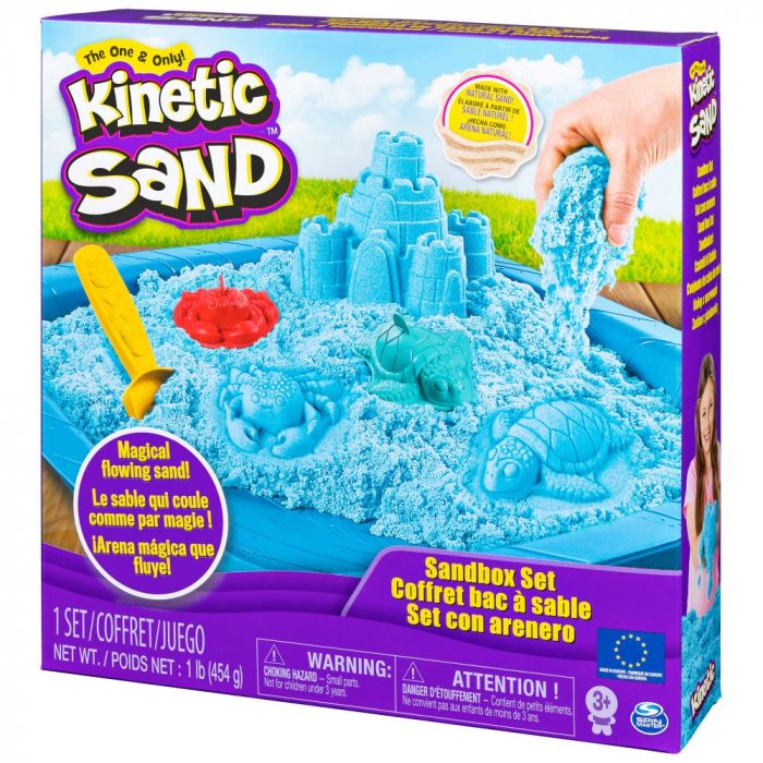 Nisip Kinetic Sand Set Complet, Albastru, 3 ani+