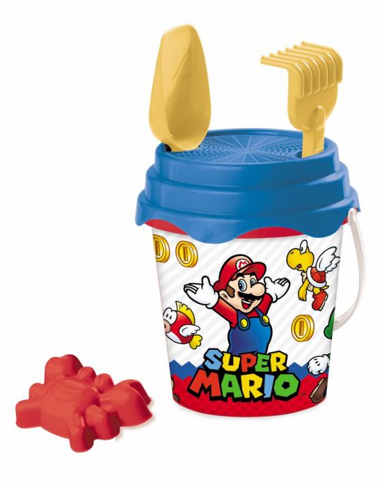 Set galetusa Super Mario Mondo, cu 5 accesorii nisip, 10 luni+